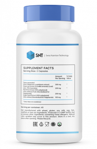 SNT Resveratrol, 90 капсул
