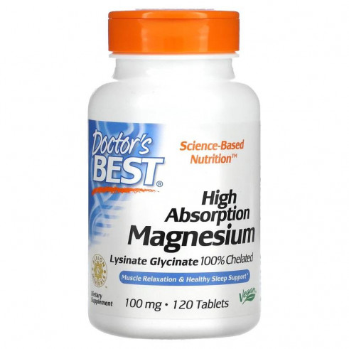 Doctor's Best High Absorption Magnesium, 120 таб