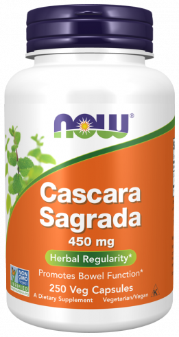 NOW Cascara Sagrada 450 mg, 250 капсул
