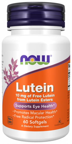 NOW Lutein 10 mg, 60 капсул