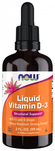 NOW Liquid Vitamin D-3, 59 мл
