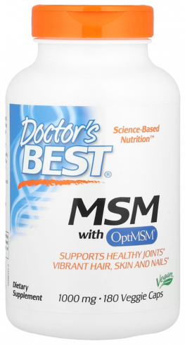 Doctor's Best MSM 1000 mg, 180 капсул