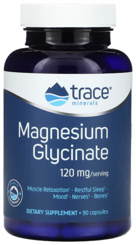 Trace Minerals Magnesium Glycinate 120 mg, 90 капсул