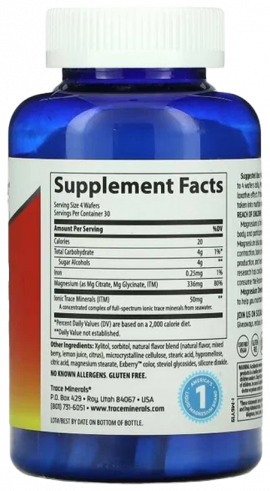 Trace Minerals Magnesium Chewable, Магний жевательный, 120 таблеток