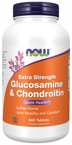 NOW Extra Strength Glucosamine &amp; Chondroitin, 240 таблеток
