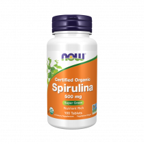 NOW Spirulina 500 mg, Спирулина 500 мг, 100 таблеток