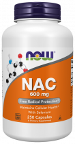 NOW NAC 600 mg, 250 капсул